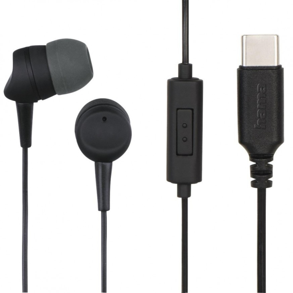 Слушалки HAMA-184141 Sea USB-C Black